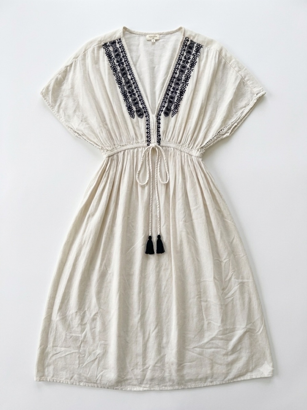 Bohemian Embroidered Kaftan Beach Dress, World Market, S/M